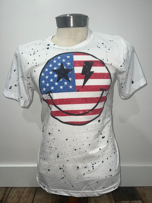 Red, White and Smile T shirt