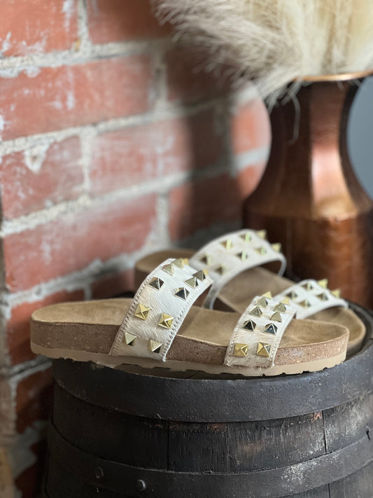 Myra Cow hide Spike Sandal