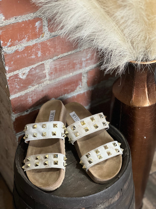 Myra Cow hide Spike Sandal